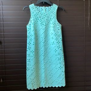 J. Crew Laser Cut Eyelet Shift Dress